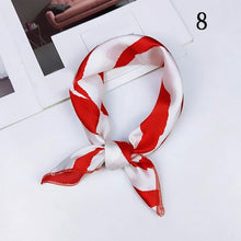 Load image into Gallery viewer, 50*50cm Fashion Polka Dot Leopard Silk Scarf DIY New Styles Women Head Neck Small Square Scarf Satin Hair Ties Bands Neckerchief