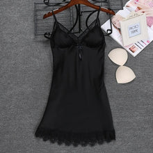 Load image into Gallery viewer, Fashion 2018 NEW Sexy Strap Top Robe Summer Womens Sleepwear Casual Faux Silk Home Wear Nightwear Bath Gown Size M-XXL