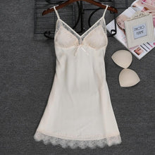 Load image into Gallery viewer, Fashion 2018 NEW Sexy Strap Top Robe Summer Womens Sleepwear Casual Faux Silk Home Wear Nightwear Bath Gown Size M-XXL