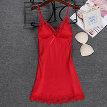 Load image into Gallery viewer, Fashion 2018 NEW Sexy Strap Top Robe Summer Womens Sleepwear Casual Faux Silk Home Wear Nightwear Bath Gown Size M-XXL