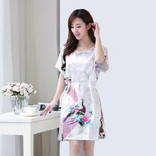 Load image into Gallery viewer, Fashion 2018 NEW Sexy Strap Top Robe Summer Womens Sleepwear Casual Faux Silk Home Wear Nightwear Bath Gown Size M-XXL