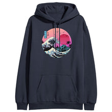 Load image into Gallery viewer, The Great Retro Wave Japan Anime Hoodies Sweatshirts Vaporwave Kanagawa Pullover Women Winter Harajuku Fleece Streetwear Outwear
