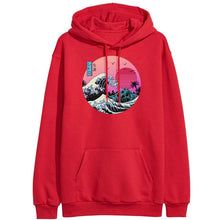 Load image into Gallery viewer, The Great Retro Wave Japan Anime Hoodies Sweatshirts Vaporwave Kanagawa Pullover Women Winter Harajuku Fleece Streetwear Outwear
