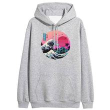 Load image into Gallery viewer, The Great Retro Wave Japan Anime Hoodies Sweatshirts Vaporwave Kanagawa Pullover Women Winter Harajuku Fleece Streetwear Outwear
